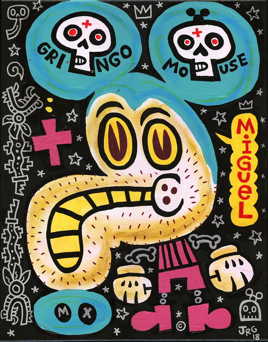 mexopolis's tweet photo. “Gringo Mouse #1, #2, #3 and #4” acrylic on canvas for Border Bang 2 art show on Oct 20 at @CoagulaMagazine #borderbang2 https://t.co/9F8S2AC81I