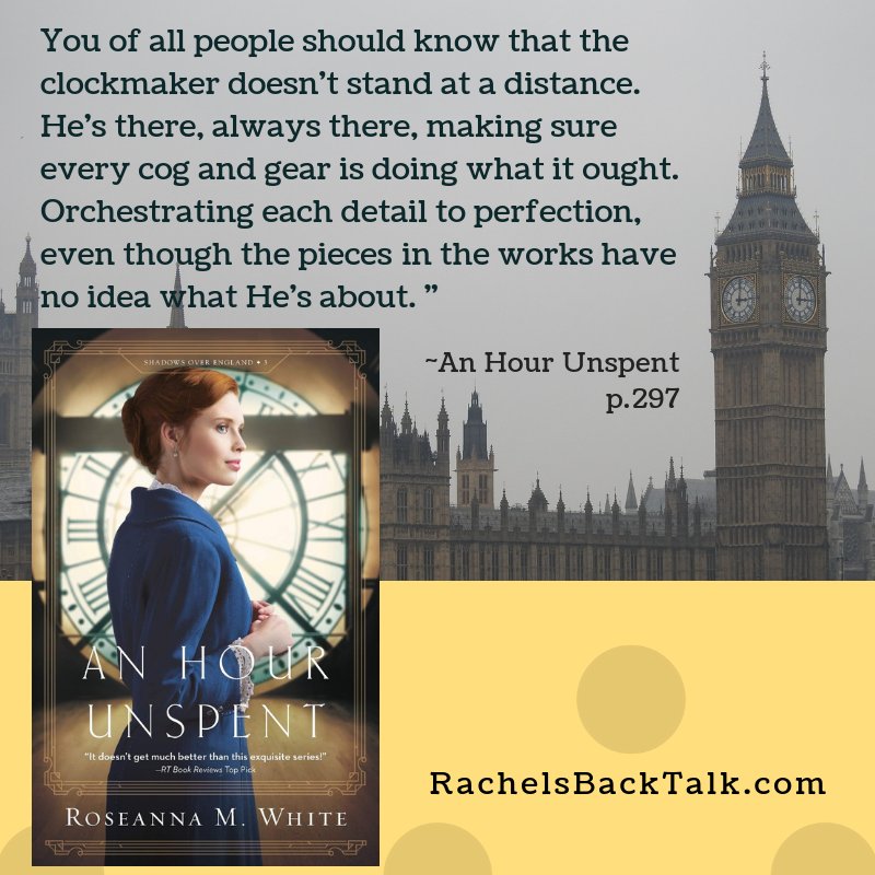 AuthorRachel17's tweet photo. @RoseannaMWhite newest release #AnHourUnspent #historicalfiction #amreading #RachelsBackTalk https://t.co/4Rpb3acaeb https://t.co/cxeDAKYAVw