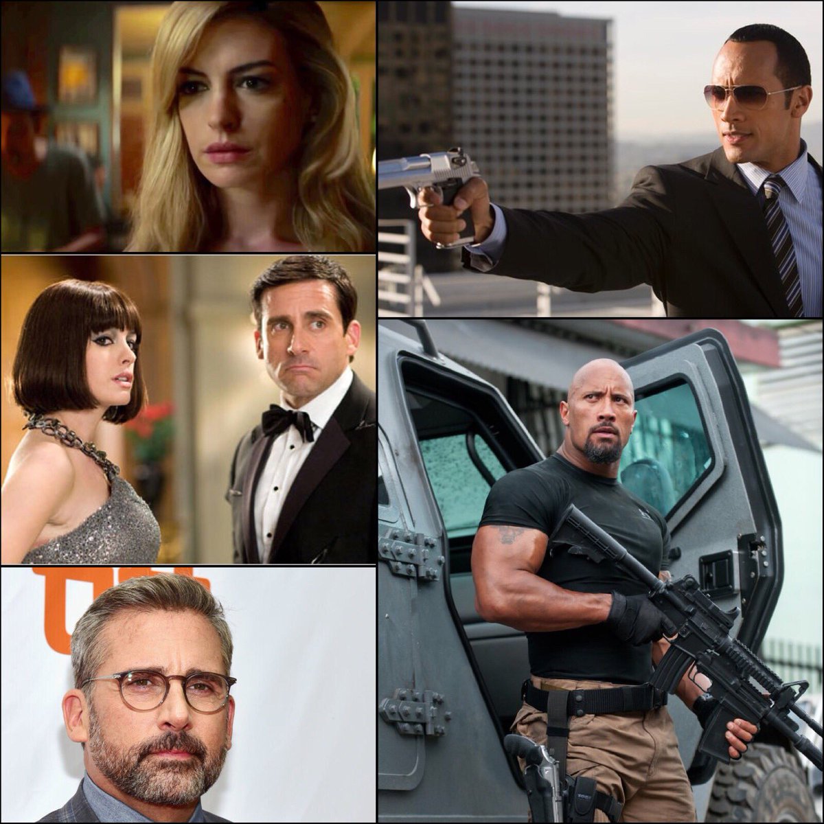 OfficialSaulPad's tweet photo. Hey @WarnerBrosEnt

Imagine @TheRock reprises the role of Agent 23, who survives the train and is forced into a govt black ops agency. Dangerous events force a team-up with Control Director @SteveCarell’s Max Smart and #AnneHathaway as former Agent 99.

#GetSmart2:GetSmarter https://t.co/EBOxNo9yFW