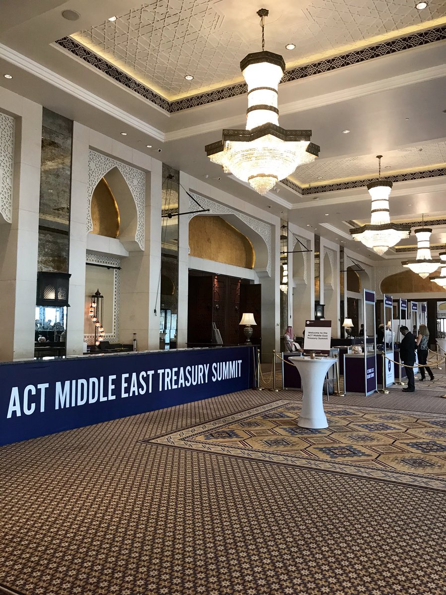 Time for the final day of #actme18 - opening with treasury transformation stories followed by plenary sessions on Islamic banking and a regional markets update