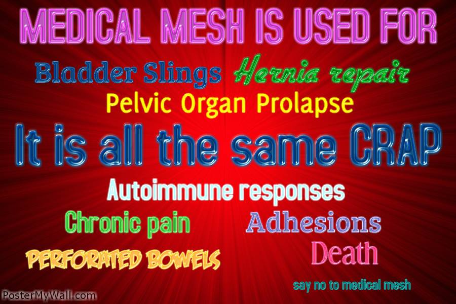 JanUrban12's tweet photo. Just Say No 2 #Mesh Warriors #TexasDebate #UTubeDOWN The #Complications from a #SurgicalMesh #Implant are #Complex and #LifeLong #FDA #CleanUpYourMesh https://t.co/YQAdza1T88