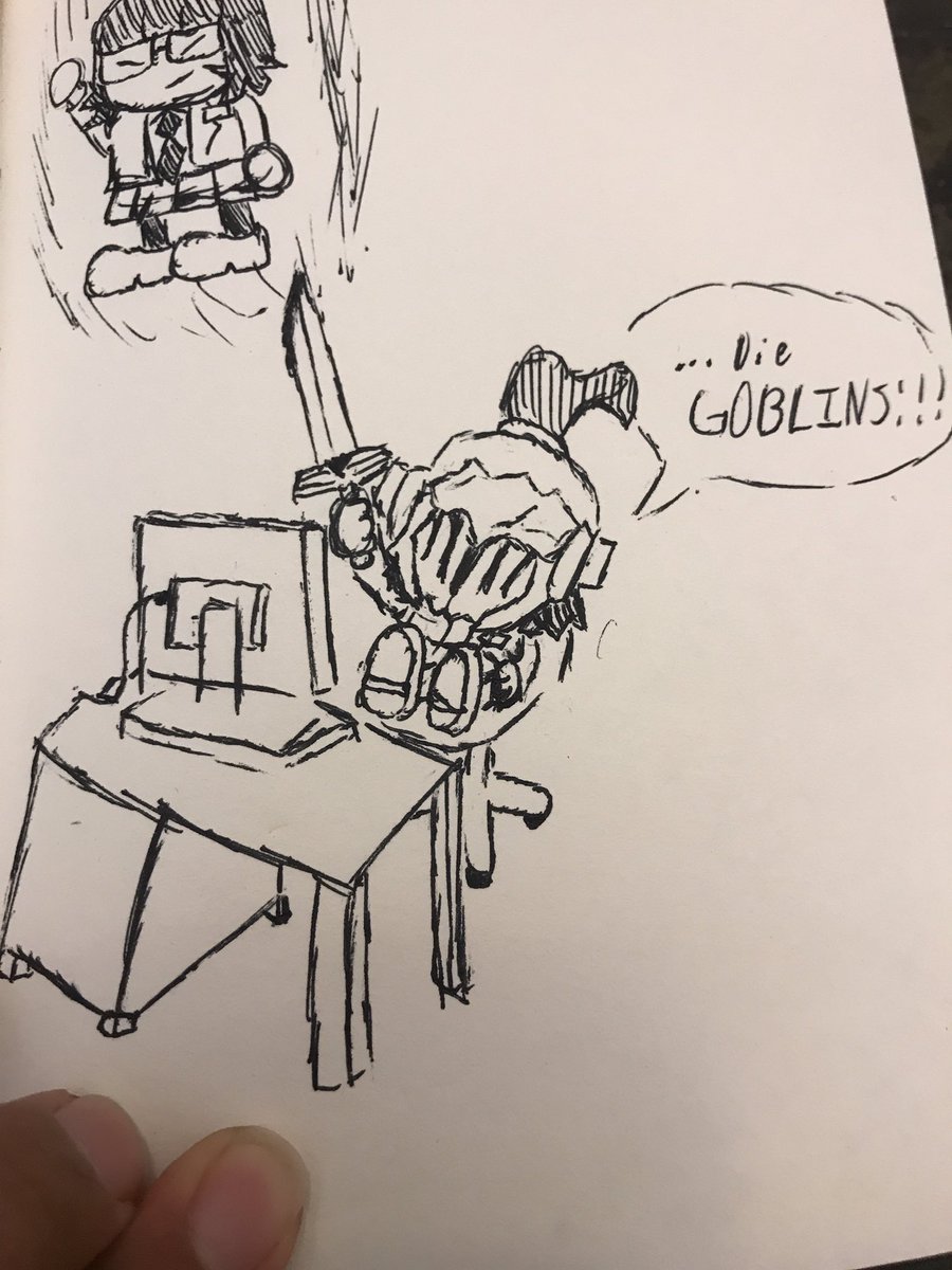 magna_gamma's tweet image. @mattyburrito #sideops Baby Dead, to me, emits this raw energy that I can only dub as “Raw Baby Energy”. Also I like to think she’d watch Goblin Slayer after a day of work