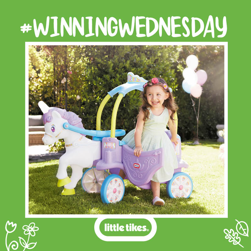 LittleTikesUK's tweet photo. 🦄 Time for a magical Winning Wednesday 🦄
To be in with the chance of winning a Magical Unicorn Carriage for your little one, simply RT and follow ☺️
Competition ends midnight 17.10. T&amp;C's apply. https://t.co/HpHYKwLYJ2
