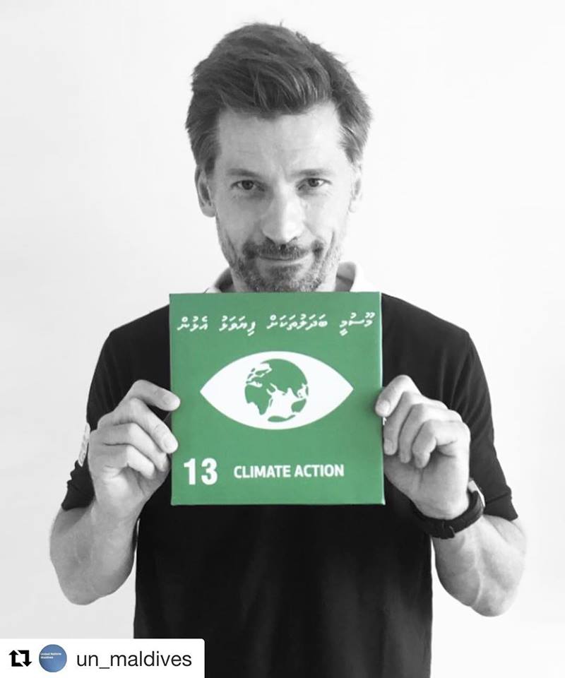 UNMaldives's tweet photo. 24 Oct is the UN Day! We remain committed to working with all of you for the Maldives to achieve the SDGs.#GlobalGoalsThursday: Nikolaj Coster-Waldau, UNDP Goodwill Ambassador. How can we protect the people of this planet without protecting the planet itself? #SDG13 #SDGsMV https://t.co/PhZY7Foa2V