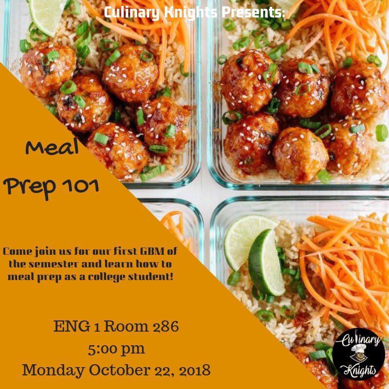 _Polo__'s tweet image. I heard @CulinaryKnights is cooking something up 👀 Learn about meal prep &amp;amp; taste what we have in store! 😋 #UCF18 #UCF19 #UCF20 #UCF21 #UCF22