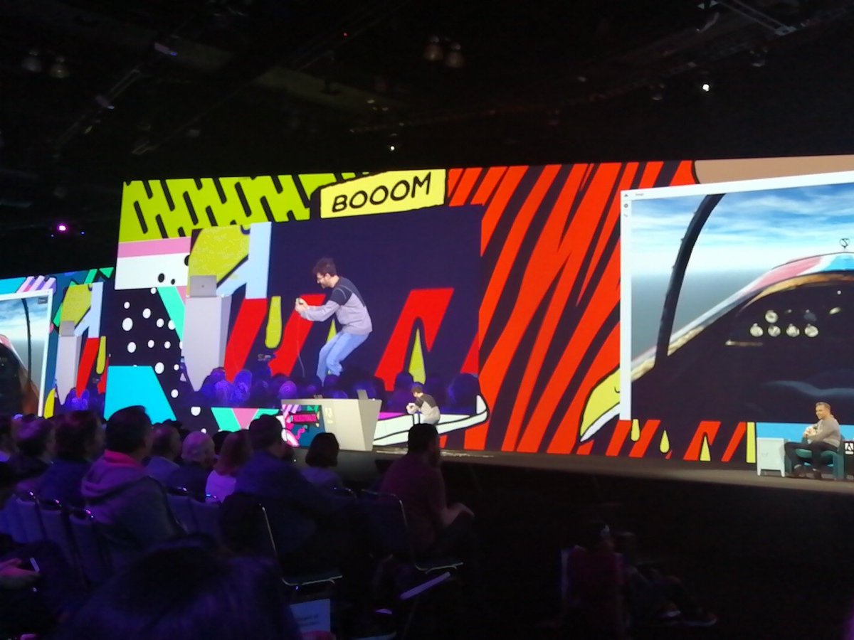 saintleger's tweet photo. #projectwaltz est une caméra virtuelle pilotée depuis un smartphone et qui permet de se déplacer dans un fichier 3D. O_o
#sneakpeek #AdobeMAX #AdobeMAX2018 https://t.co/XNgfeNncbS