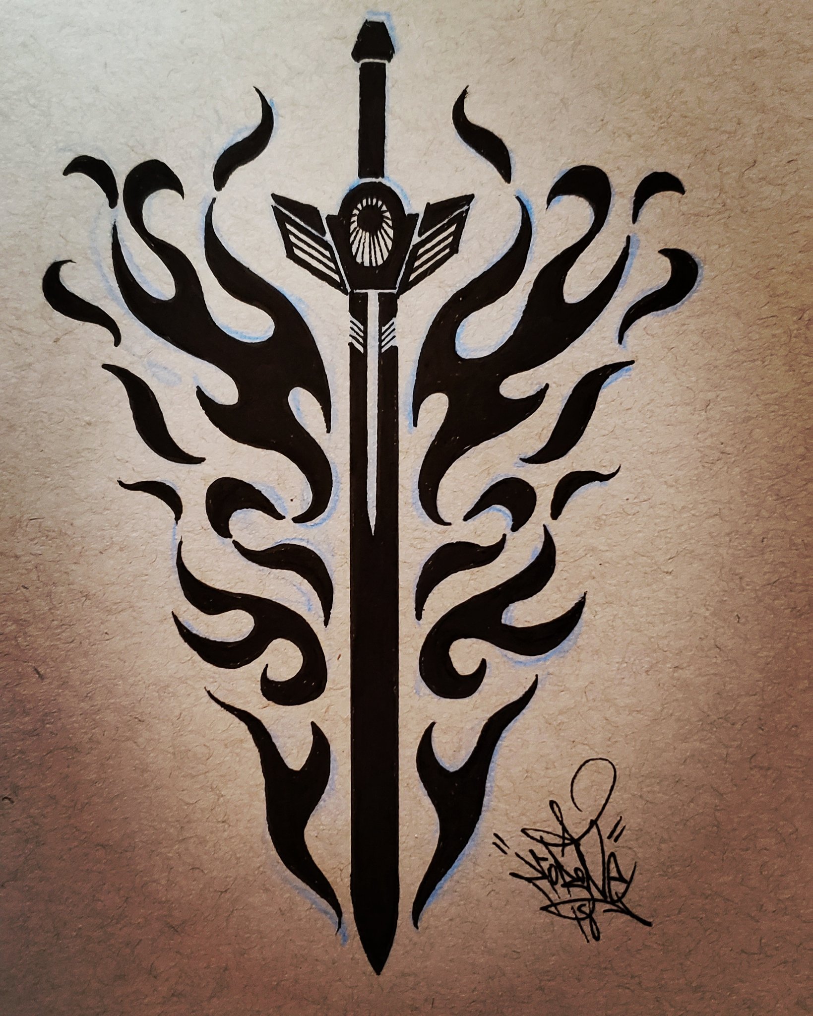 K B On Twitter Day 16 D2 Tattoo A Lil Love For All My Warlocks Out There I Don T Mind If You Wanna Get This Tatted Just Please Share Pics With Me After