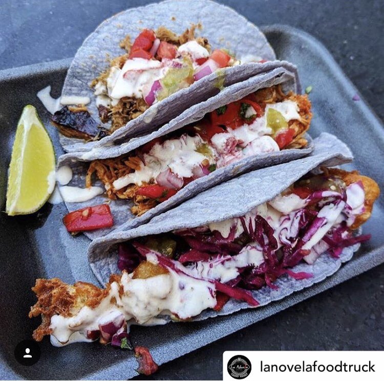 FoodTrucknFri's tweet photo. 3 up, 3 down...down into our stomach, that is! @lanovelaTO is back at #FoodTruckNFriday this Fri Oct 19 - U ready for some serious #tacos?! Free admission, free parking, rain or shine, 1 Resurrection Rd, only 2 FTFs left in the season - come by and eat up while you can! #toronto https://t.co/iDSIZh7lDR
