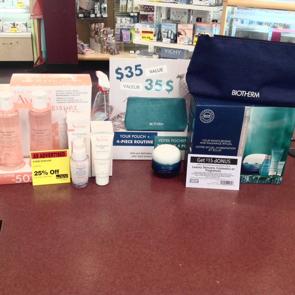 LD_Mission's tweet photo. SALES ON SALES 💸 spend $75 on any of our #luxury brands and save $15... Spend $30 on Biotherm and get an awesome goody bag... ALL #DERM is also 25% off!!!💋 https://t.co/Z52iy2G9M0