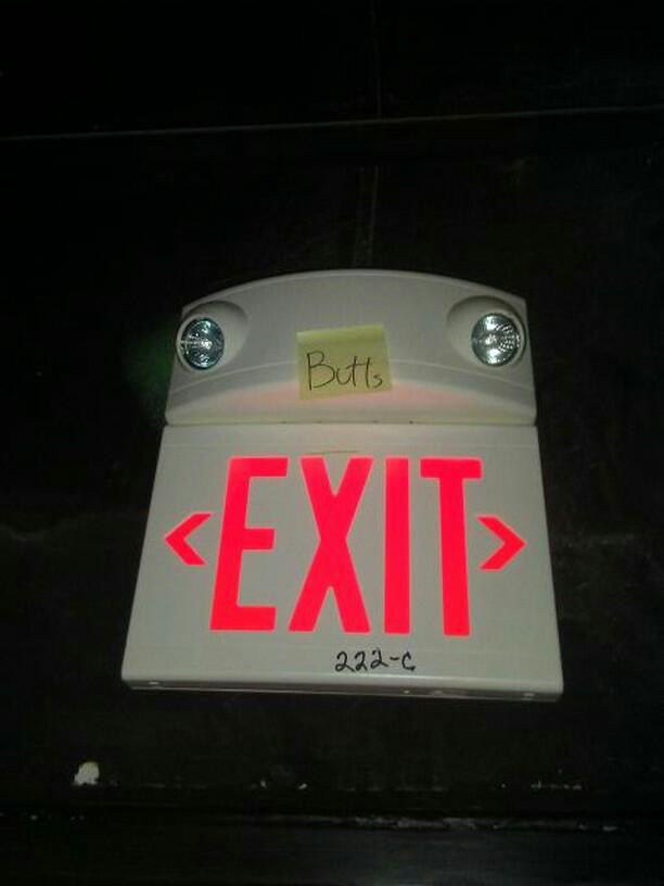 lexkhoury's tweet photo. In high school I used to write "Butts" on @Postit notes and hide them to give people a good giggle. My brother sent me a few photos recently. Apparently a multitude are still withstanding the test of time years later. Quality brand, 10/10, highly recommend. https://t.co/evkuHjp0MN