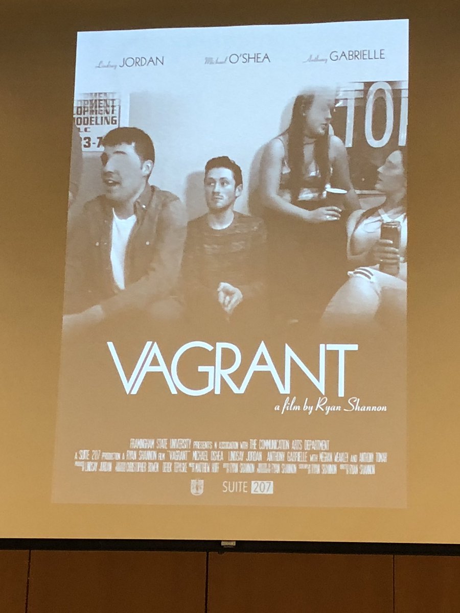 accessfram's tweet photo. Access Framingham was at the premiere of Vagrant, a film by @FraminghamU students and alumni! If you missed tonight’s premiere you can catch this movie on our channel and online! #connectingyourcommunity https://t.co/yMrDQfZgFC