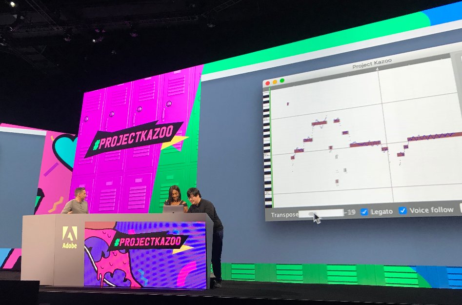 Adobe's tweet photo. Using @AdobeSensei, #ProjectKazoo lets a content creator convert their singing to musical instruments. #AdobeMAX https://t.co/DVsXoN66Vc