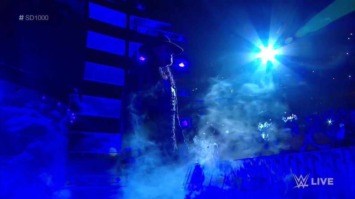 WWE's tweet photo. *GONG*

The Deadman is here. #SD1000 https://t.co/NIi10IZmUp