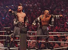 WWEJustNicholas's tweet photo. Congratulations to @WWESheamus and @WWECesaro  for winning the @WWE SmackDown Tag Team Titles!!  #SD1000 couldn’t do it at Mania...just saying. https://t.co/4vONNxW9vs