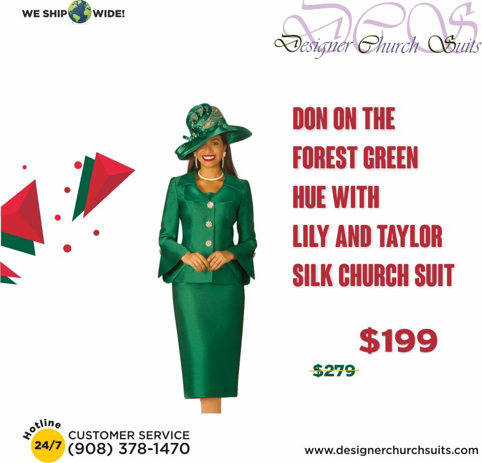 designer church suit on