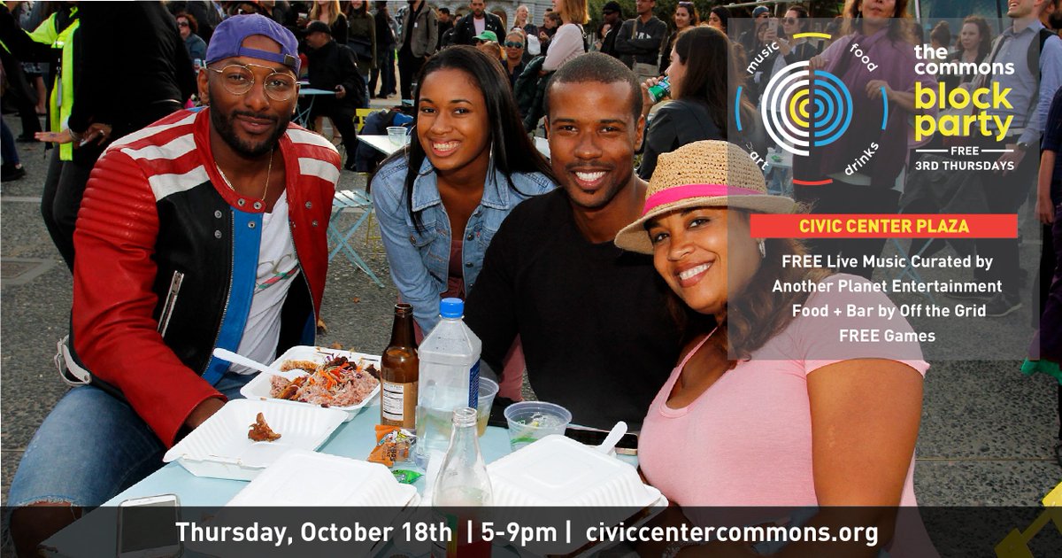 walksf's tweet photo. #Carfree, #carefree fun coming up on Thursday, Oct. 18! Free performances by Katie Cash and The Dirty for @TheSFCommons at the last 3rd Thursdays Block Party of the season in Civic Center Plaza! https://t.co/s7MIrot9sK #wehaveincommons https://t.co/kEW2OdlTEA