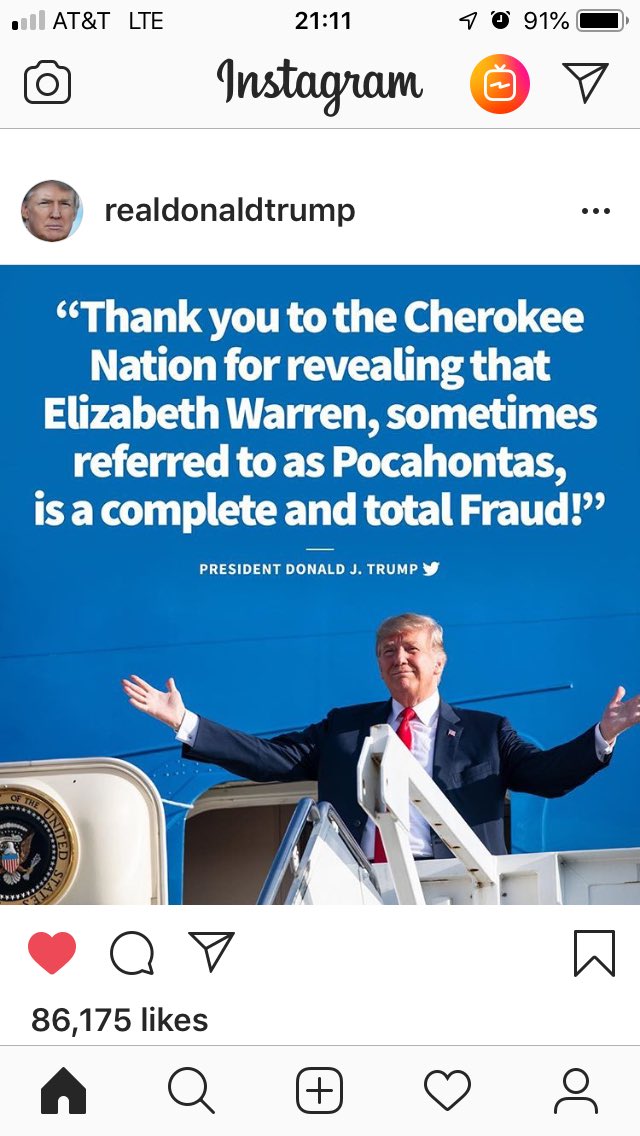 The Cherokee Nation called her out on her bullshit! Another victory for @realDonaldTrump #DaddyWinsAgain #Trump2020 #LiberalsAlwaysLie