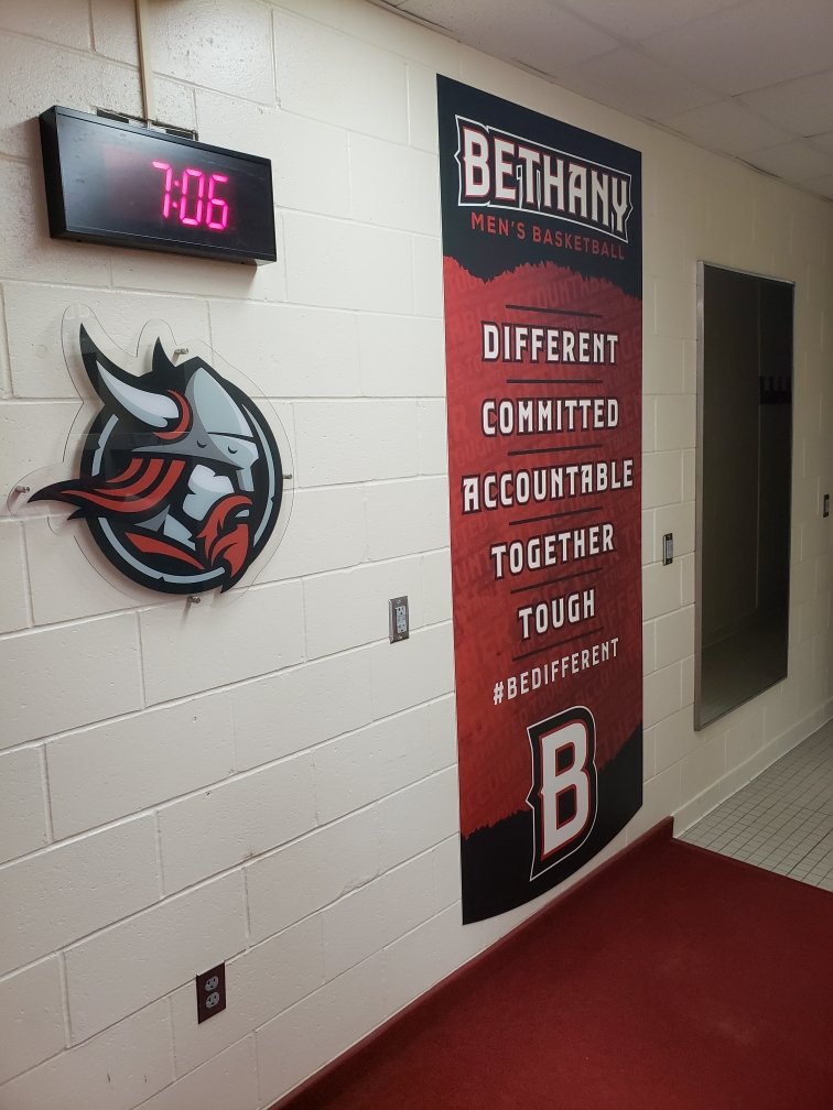 CoachZ219's tweet photo. Round 1 of a couple rounds of pictures of the @BLC_MensHoops locker room. Two year project @KollegeTown worked on with @CoachFletchBLC to take a pretty rough locker room and turn it into a premier locker room. #kollegetown #riddell #fanaktive #bethanylutheran https://t.co/zB4P2QGLby