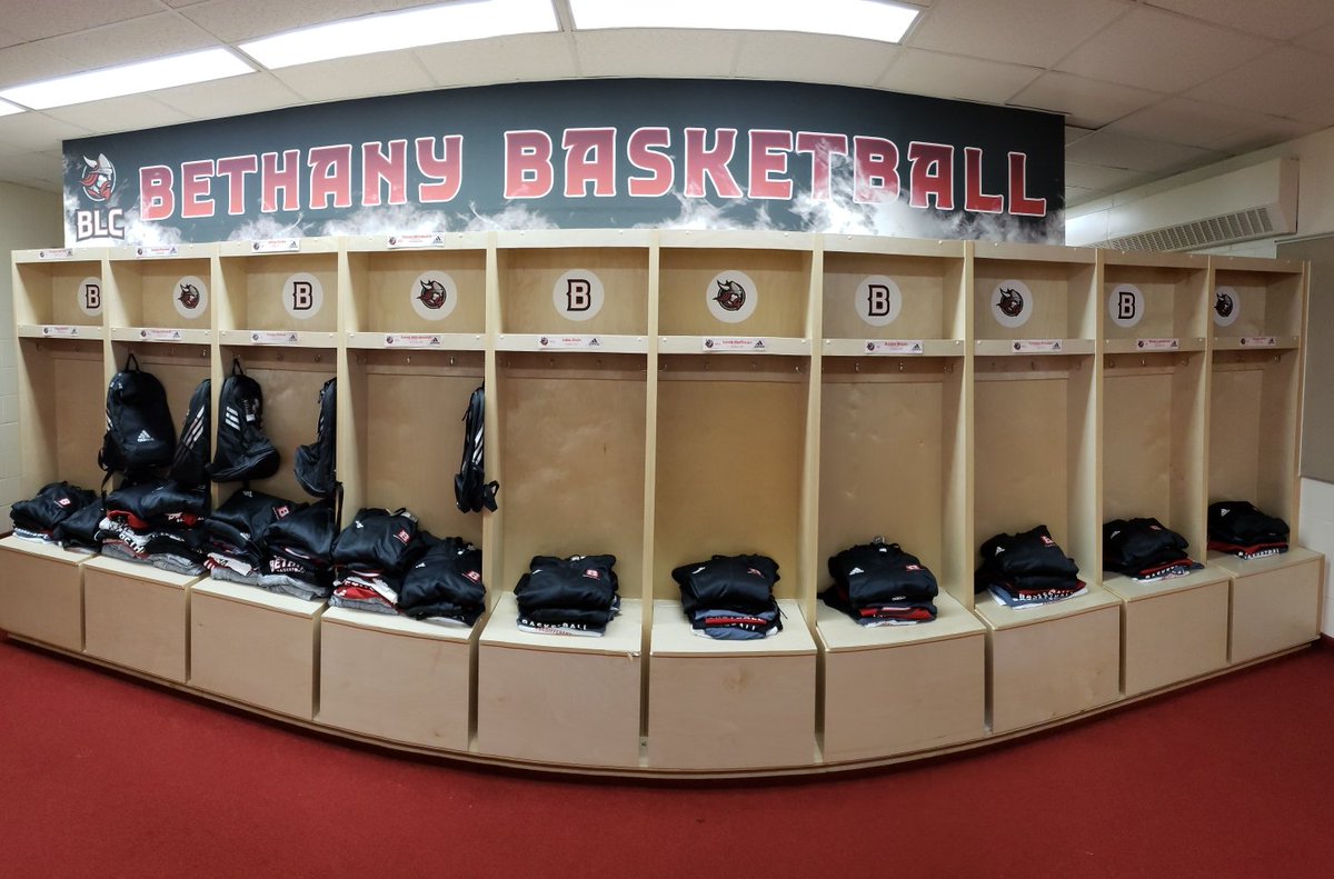 CoachZ219's tweet photo. Round 1 of a couple rounds of pictures of the @BLC_MensHoops locker room. Two year project @KollegeTown worked on with @CoachFletchBLC to take a pretty rough locker room and turn it into a premier locker room. #kollegetown #riddell #fanaktive #bethanylutheran https://t.co/zB4P2QGLby