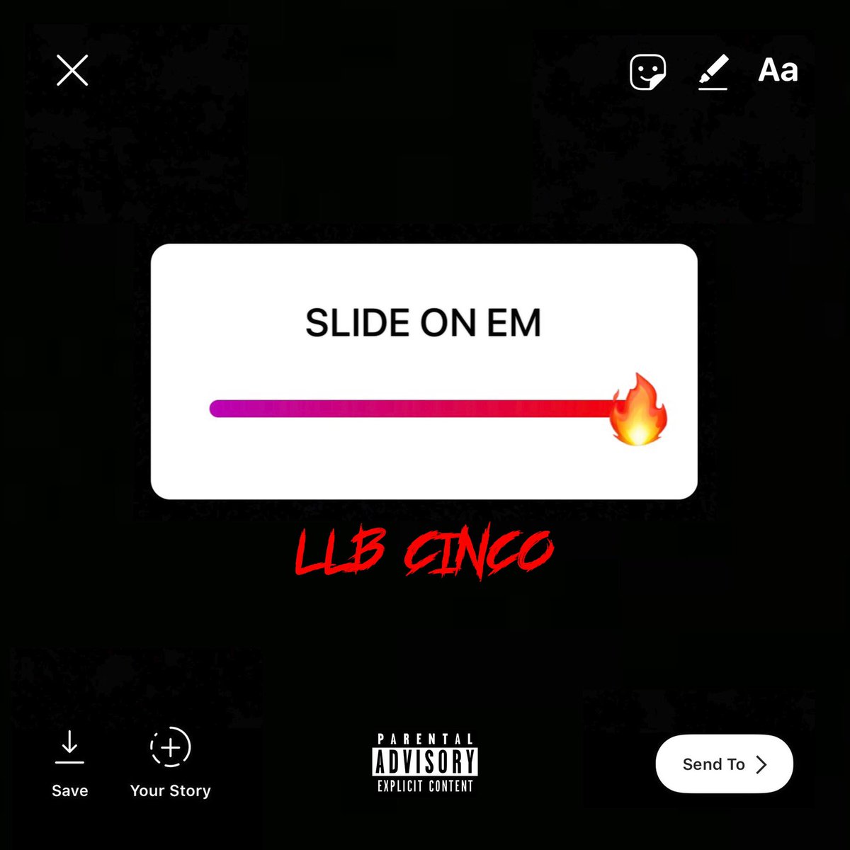 LLB5inco's tweet photo. NEW SINGLE DROPPING THIS FRIDAY ๐จ๐จ๐จ #SlideOnEm ๐ฅ๐ฅ๐ฅ S/O MY SLIME FOR THE COVER ART ๐๐ฝ๐ @unpopularbv โค๏ธ๐ฏ https://t.co/v0nPCfLxkx