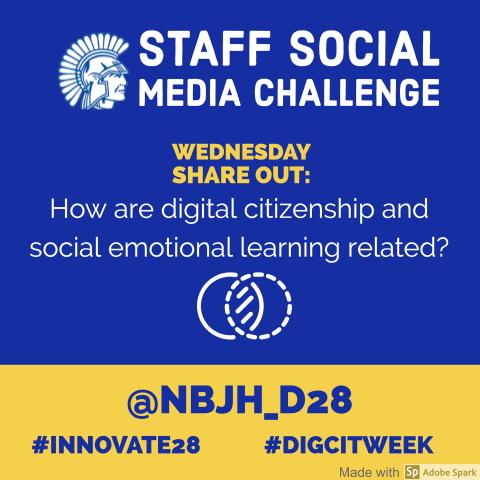 We support our learners social and emotional needs in the classroom and as they navigate the world around them, both physically and virtually! #DigCitWeek #innovate28 #tlc28