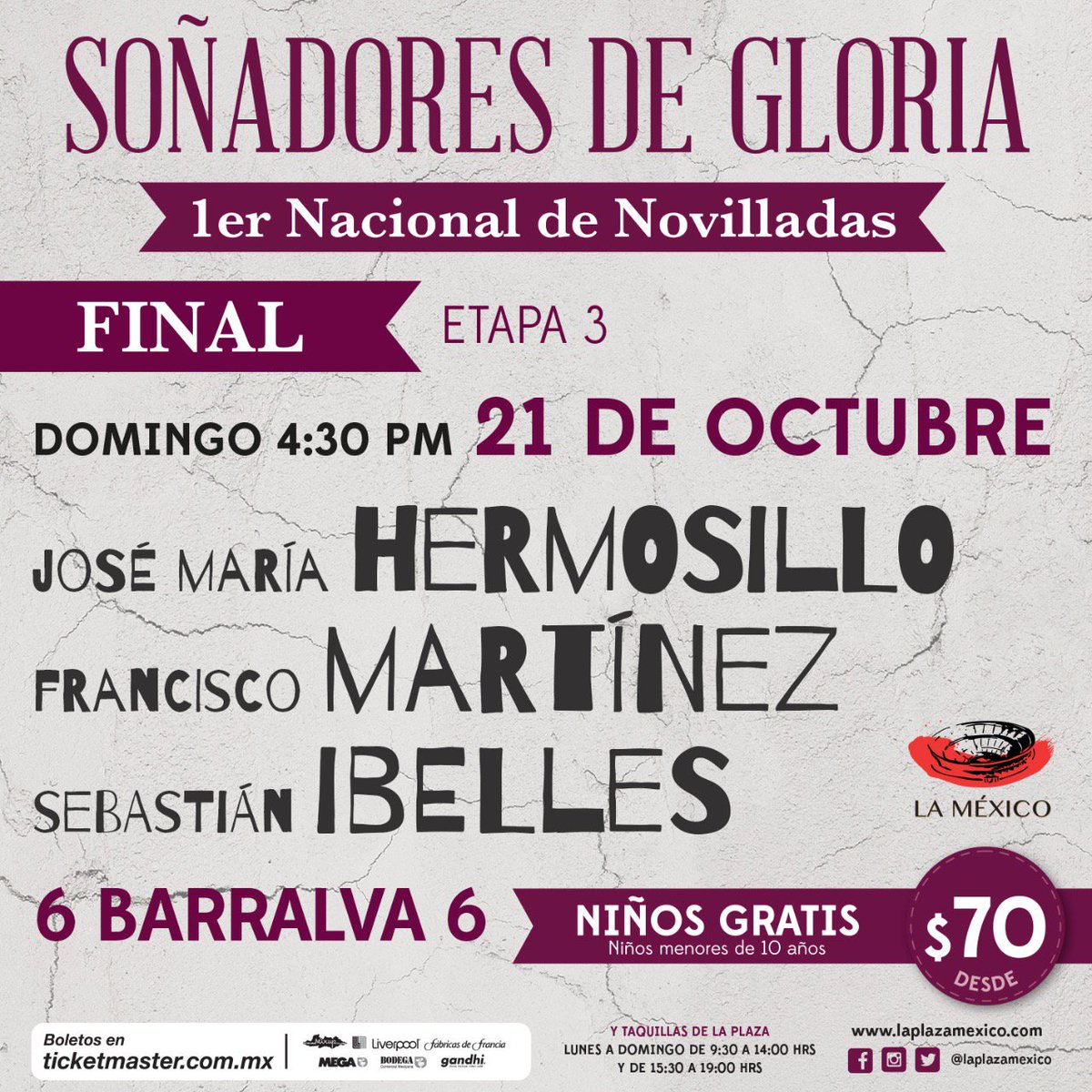 yarzajuncal's tweet photo. Apoyemos a estos novilleros, hagamos una gran entrada. Plaza México. 21 octubre 4:30 PM https://t.co/pVjXncIfbv
