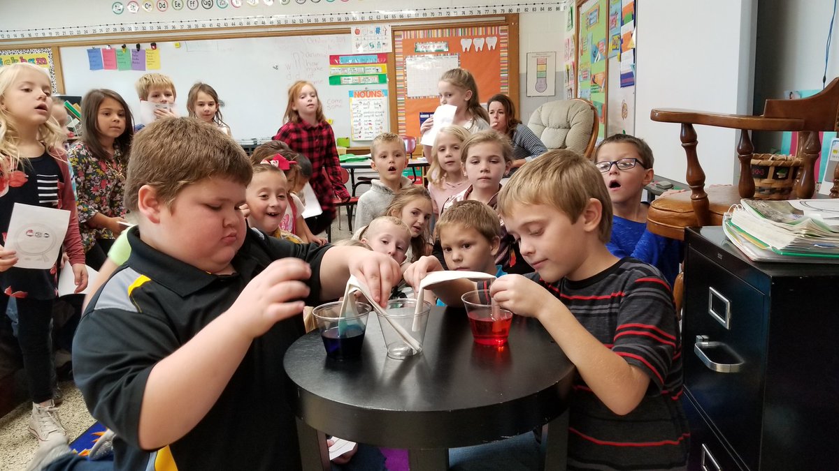 wickhamjkk's tweet photo. The 1st graders experimented with  walking water today! #NHtribe https://t.co/QVx0ncJb3E