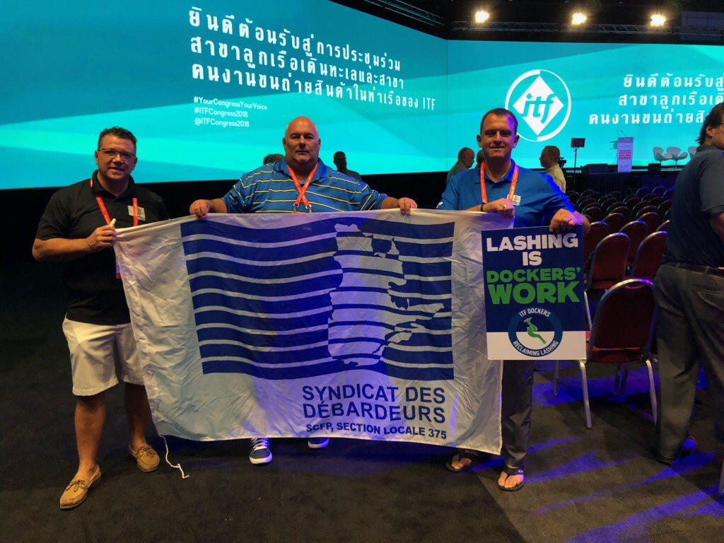 #ITFCongress2018 Cupe375 Montreal .Solidaire