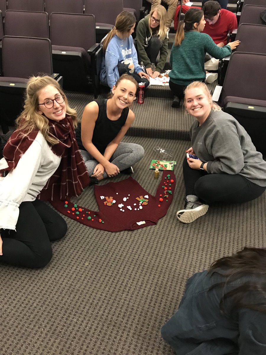 ILSTUPRSSA's tweet photo. It’s the most wonderful time of the year!! 🎶 well a little bit early but we had a great meeting decorating some ugly sweaters. Stay tuned for more information on how you can get one of these!! #RedbirdPR https://t.co/aPZhawL2So