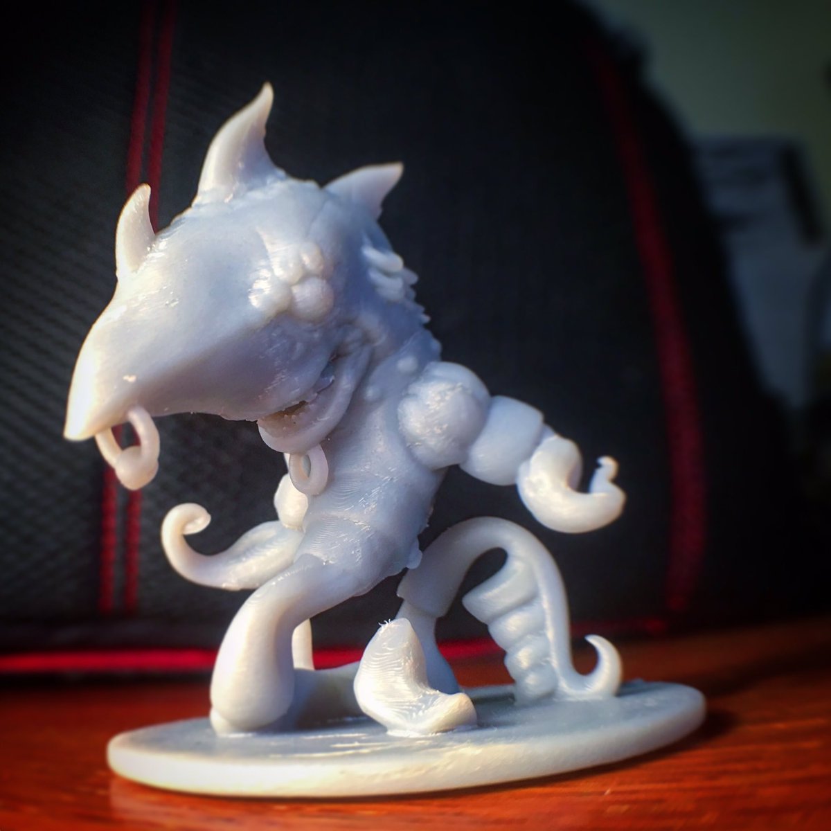 AndyTrickmonkey's tweet photo. First print of my Nihilist Maco Shark miniature. #shark #gamingminiatures #3dprinting #miniatures https://t.co/ixUfTt1JoO