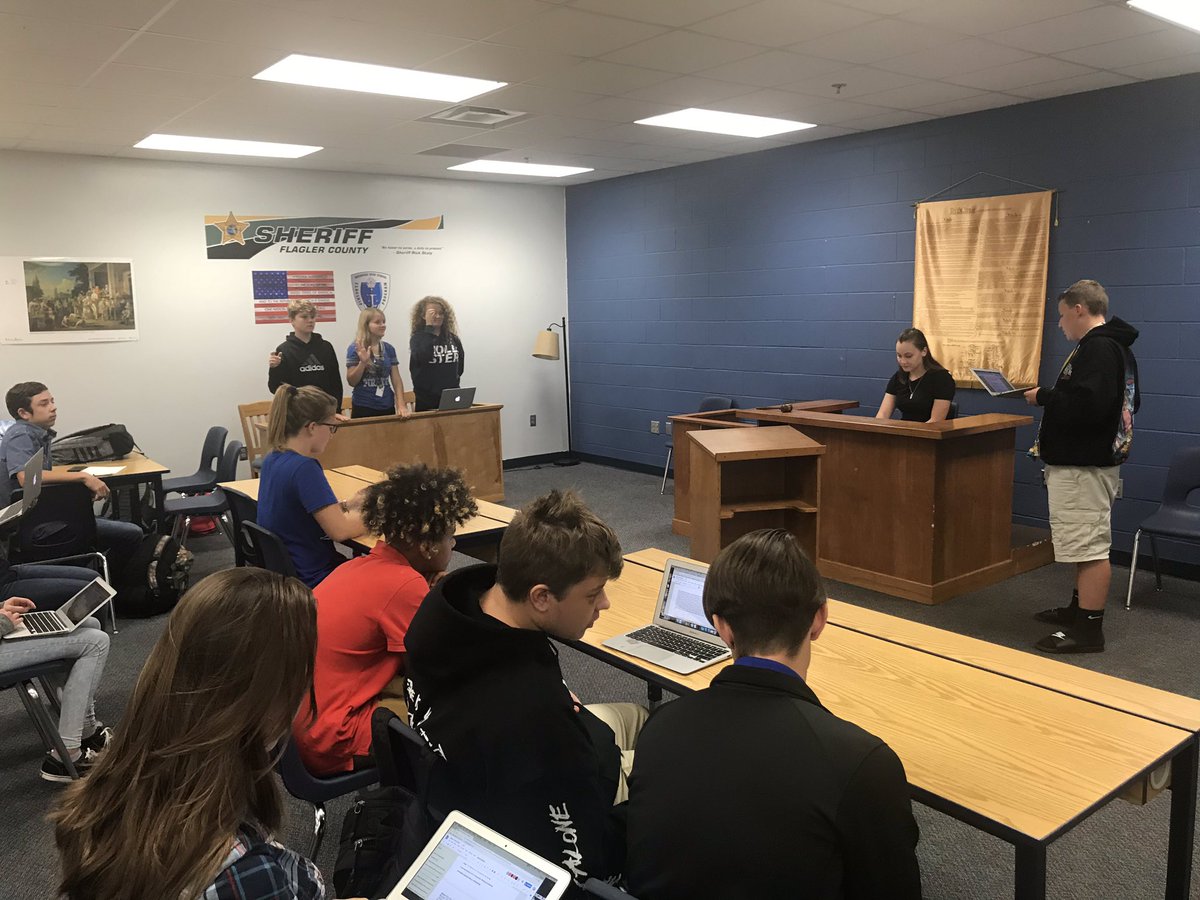 Court was in session today during 4th period Law Studies!  <a href="/JeffReaves1/">Jeff_Reaves</a> <a href="/CteMatanzas/">Matanzas CTE</a> #Classroom2career