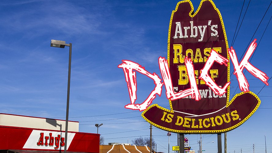 X96's tweet photo. Arby's is making a duck breast sandwich: https://t.co/wbcY4sT8UL https://t.co/1Vu0dBzbOa