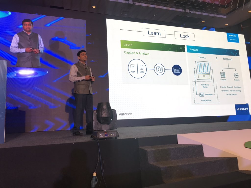 malhotranitesh's tweet photo. #Vforum2018 AppDefense continually learns and protects the virtual assets in Datacenter. https://t.co/Urb8qquguP