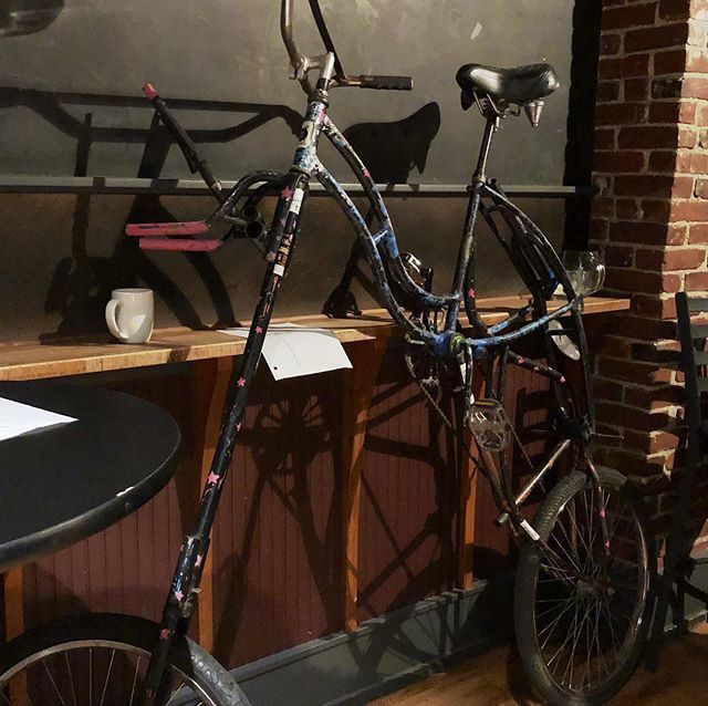 dudeluna's tweet photo. At the #randyman benefit show and I’m totally bidding on the tall bike! https://t.co/iZnb2bbWpb https://t.co/9Y1PjiJmVs