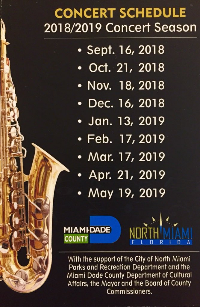 NMConcertBand's tweet photo. What are you doing this Sunday, say, 2 pm? How about a fun afternoon with the #NorthMiamiPops 2 pm  is the time and with so much musical variety/entertainment, this will be the place to be!! We would love to see you!! #NoMiNews #MiamiDadeArts #GwenMargolisCommunityCenter https://t.co/kHJM4PD6oe