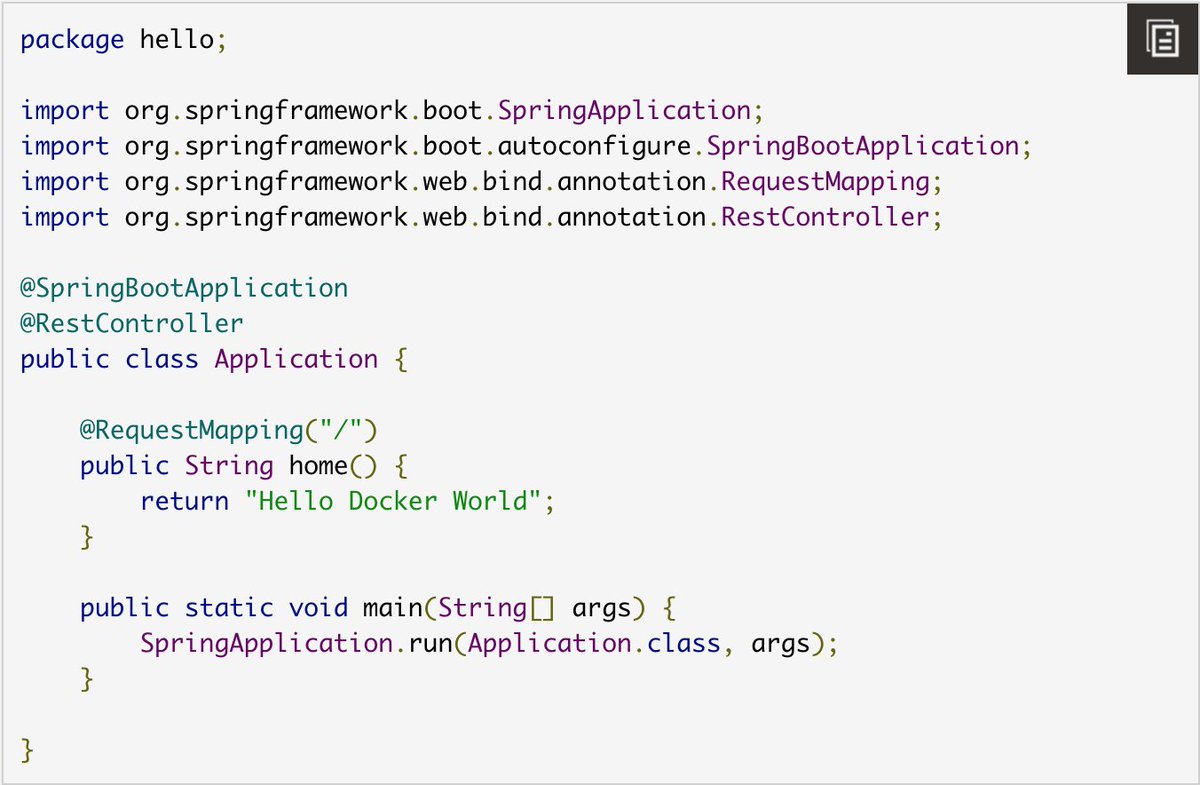 java's tweet image. Guide to building a #Docker image for running a #SpringBoot application.

spring.io/guides/gs/spri…