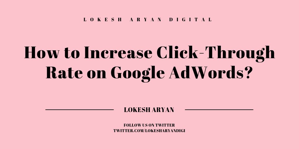 lokesharyandigi's tweet photo. If you want to find surefire ways to #improveCTR of your #AdWords ads, the following might help. Take a look.
https://t.co/ORfAiXvi09
Like & RT! https://t.co/0FBa2pMm6p