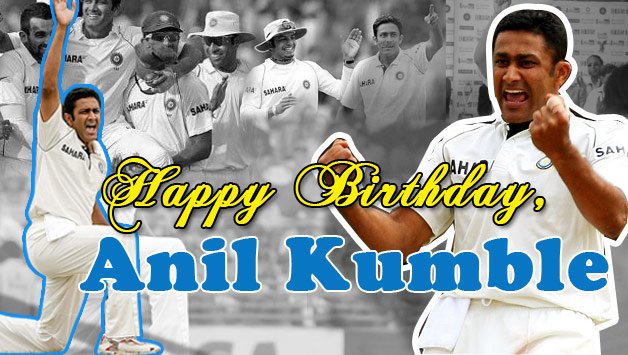 Happy Birthday to u our former Indian Cricketer Captain Jumbo Anil Kumble 