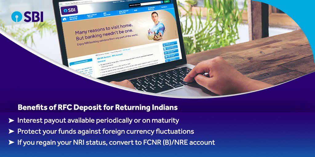 TheOfficialSBI's tweet photo. Are you an NRI/PIO returning to India for good? Park your funds in an RFC Deposit and avail of the easy transition and multiple benefits. For more information, visit https://t.co/FpUJWJF9kl
#StateBankofIndia #ResidentForeignCurrency #RFCAccount #RFCDomesticAccount #NRIServices https://t.co/wYJnbJjlBD