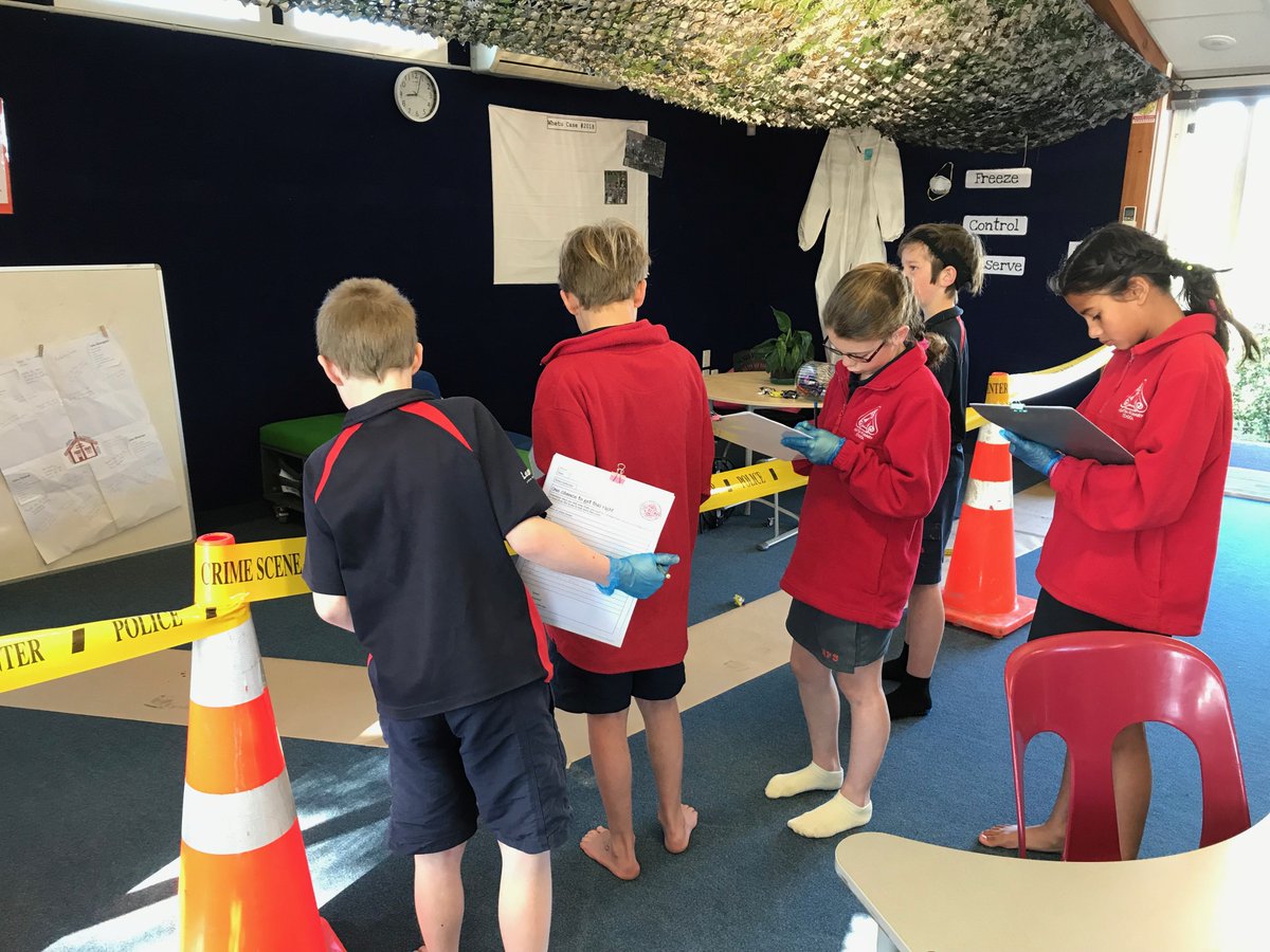 brendak80's tweet photo. Whetu CSI - we have completed our scene examination, collecting evidence to send away for further fingerprint and DNA analysing @imagineNPS @juliel_loft @kt_heaven @Neil_NPS #schoolfun https://t.co/fw9Kx2lAJT