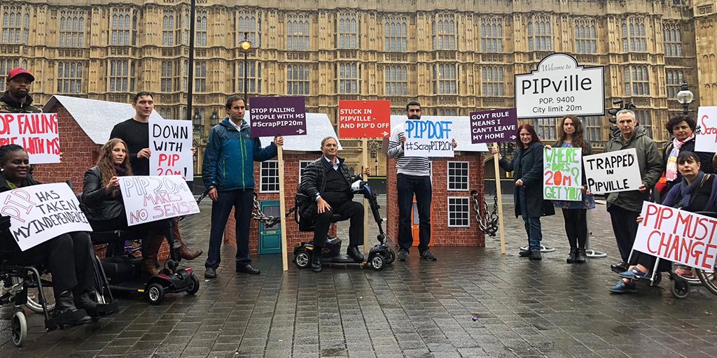 Remember our #ScrapPIP20m campaign? Over 36,000 people signed our petition to tell the Government that PIP must change. 
 
We took #PIPville to Westminster and handed in our petition: mssoc.uk/2DrMlgF - thank you to everyone for their support! #YouMadeItHappen