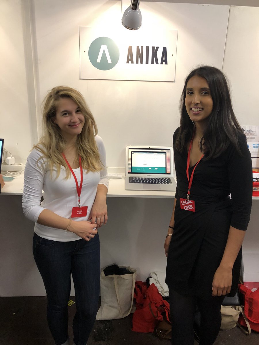 ANIKALegal's tweet photo. We’re at @wearelegalgeek in the Start Up alley - come say hi! @nlim678 @tessaramanlal @Aronmazerunner @perveenmaan #LegalGeek #LegalGeek2018 https://t.co/KArjX9HTAW