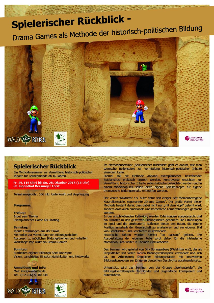 Wir haben noch freie Plätze bei unserem Methodenseminar. Lust aufs kennenlernen &amp; selbst erleben? Dann einfach anmelden. Wir freuen uns!

#politischeBildung #dramagames #jugendbildung #methoden #workshop #nonformal