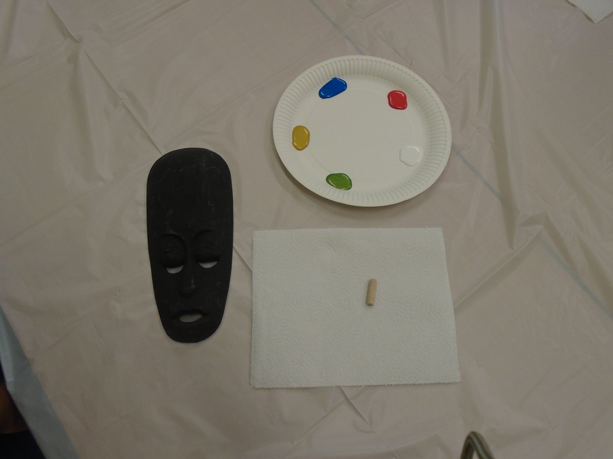 AldboroughPrim's tweet photo. As part of our Black History celebrations, our year 1 and 2 children are busy decorating their wooden African masks and learning about the miracle tree where the wood has come from.  It's all very exciting! https://t.co/dBisqZZxXU