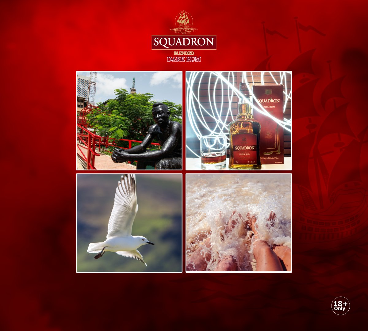 SquadronNigeria's tweet photo. Let’s play a quick game. Can you guess the word for the
4 pics?
#SquadronDarkRum #Squadron #DarkRum
#Freedom #Drink
#TasteOfFreedom #Knowledge #Game #Wednesday #Word #Rum #RumWorld #Nigeria #Africa #World https://t.co/M47dhv4Jwe