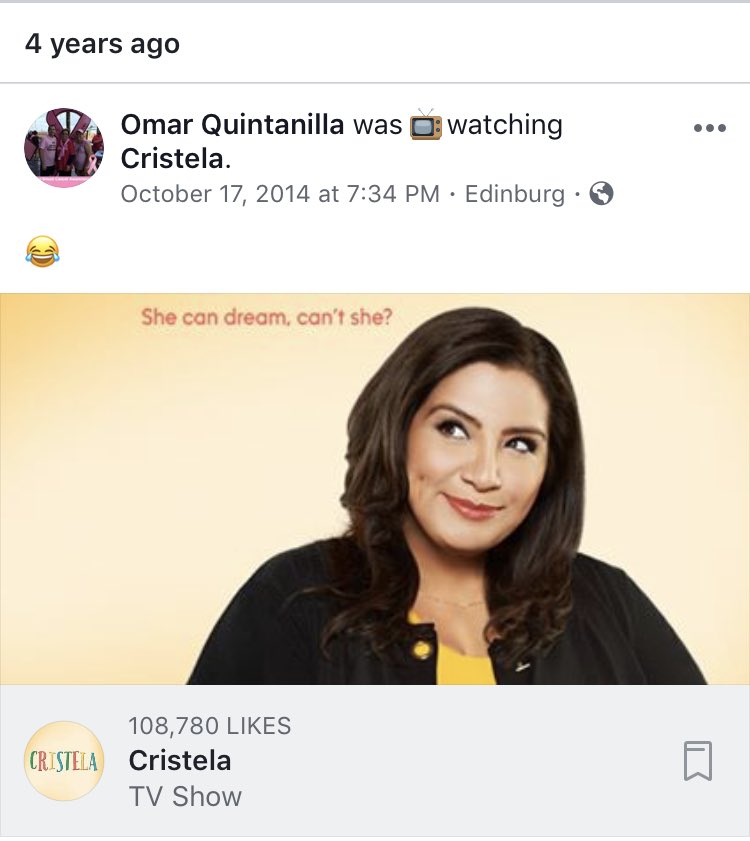 omarq721's tweet photo. ⁦@cristela9⁩ my memories on Fb from 4 years ago! You have to come back to television! Miss your show! Saludos from Mcallen! https://t.co/OH6rufr6GB