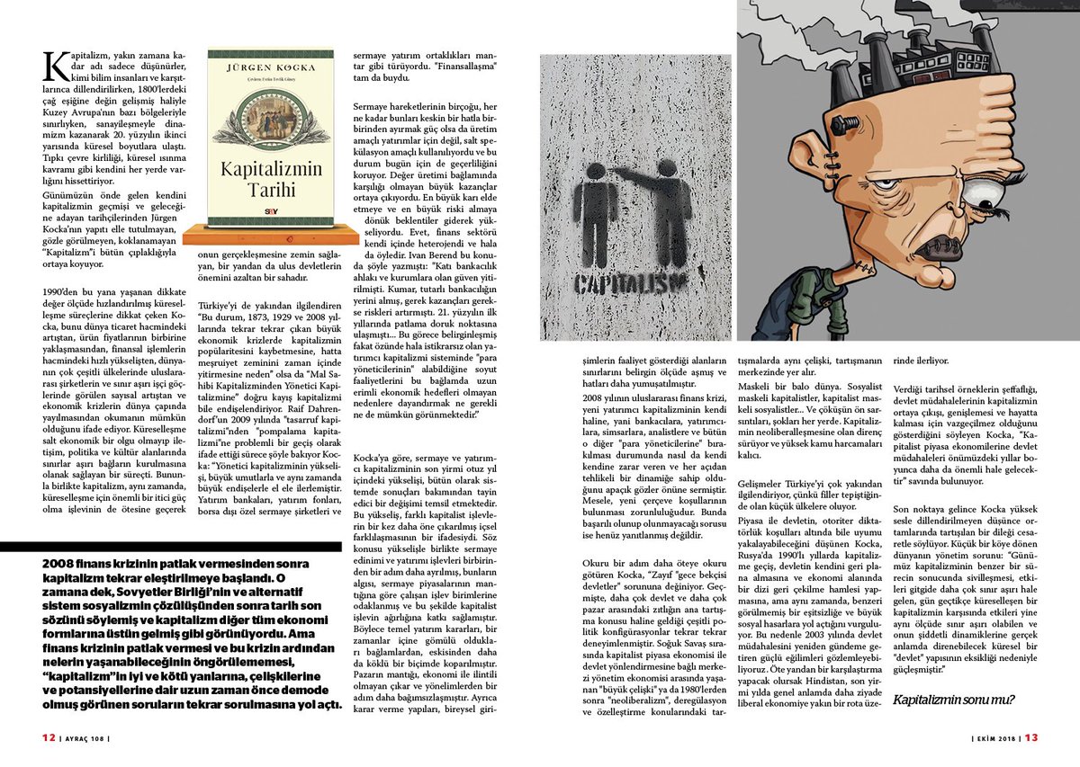 <a href="/ayracdergisi/">Ayraç Kitap Dergisi</a> Kapitalizmin Tarihi <a href="/SayYayinlari/">Say Yayınları</a> 108.sayımızda