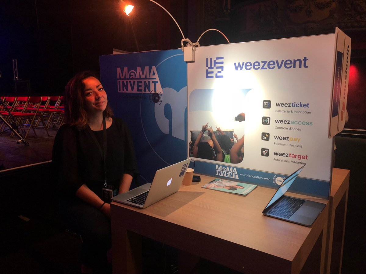 weezevent's tweet photo. 😁 On vous attend au corner #MaMAInvent2018 @MaMAevent ! Venez échanger avec nos experts à propos de nos applications #WeezTicket #WeezAccess #WeezPay #WeezTarget https://t.co/0JGUtv9xFh
