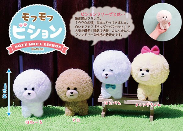 アミューズ Amufun 公式 白いモフモフしたあの犬 ビションフリーゼがキャラクターになったよ ふわふわ触りたくなる毛並と 無表情で見つめる姿が愛らしく あなた を癒します おうちに連れて帰ってね モフモフビション ぬいぐるみ ぬい撮り