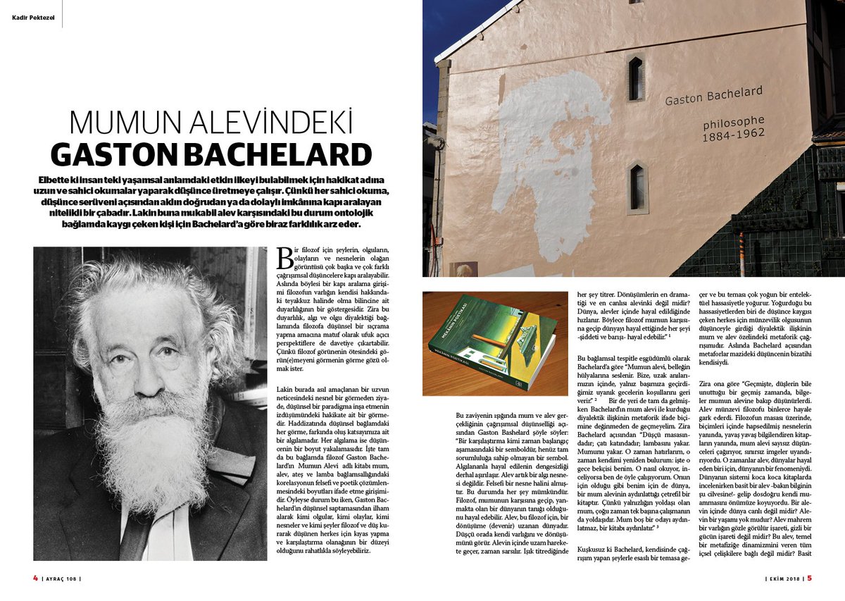 <a href="/ayracdergisi/">Ayraç Kitap Dergisi</a> Mumun Alevindeki Gaston Bachelard <a href="/ithakiyayinlari/">İthaki Yayınları</a>